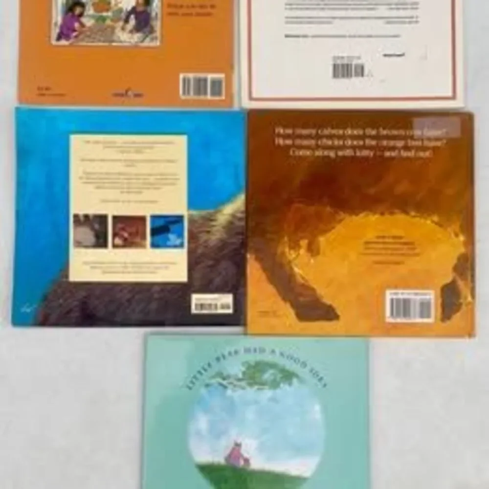 Lot of 5 kids books, colorful illustrations large format hardcover
