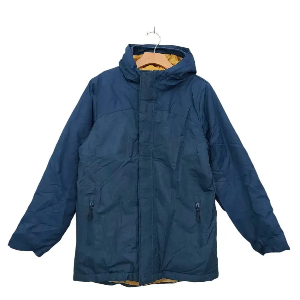 All In Motion Soft Shell Hooded Jacket Youth XL 16 Blue Zip Up Insulated Winter