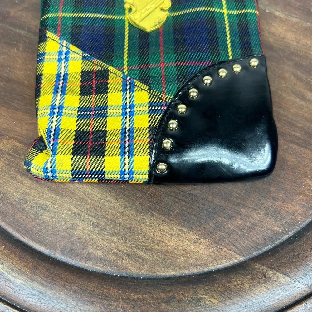 MAC Noble Knights Collection Plaid Coin Purse Makeup Cosmetics Bag