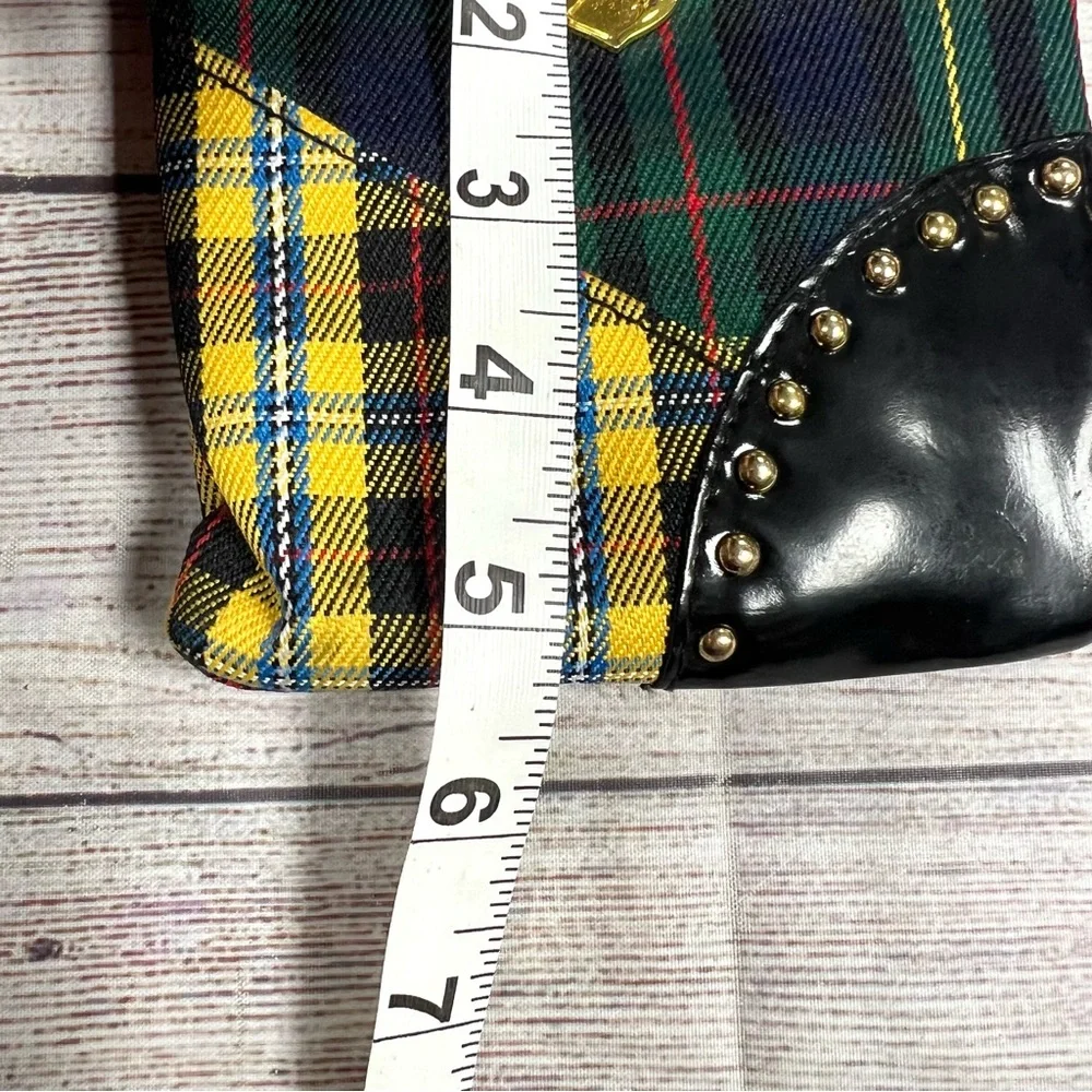 MAC Noble Knights Collection Plaid Coin Purse Makeup Cosmetics Bag