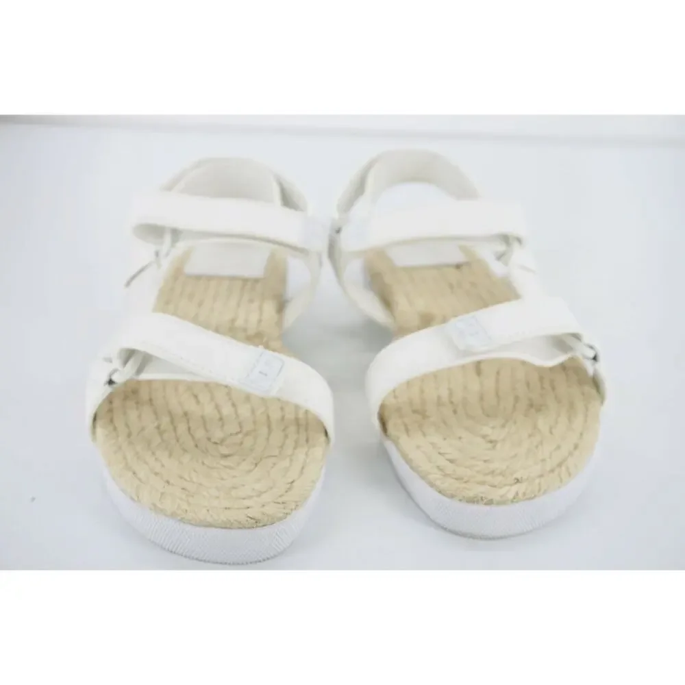 Tory Burch Bumper Espadrille Flat Beach Sandals Size 5.5 Hook Loop NIB Rope