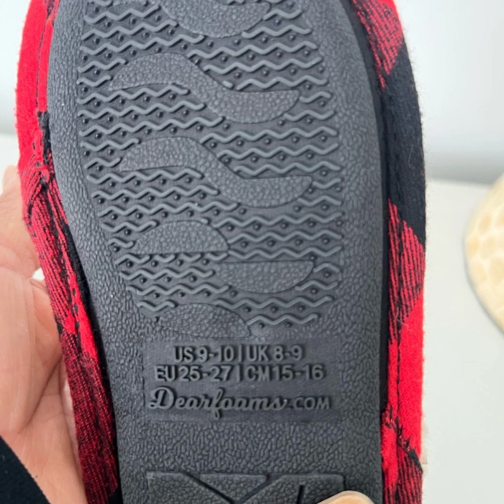 dearfoams plaid slippers