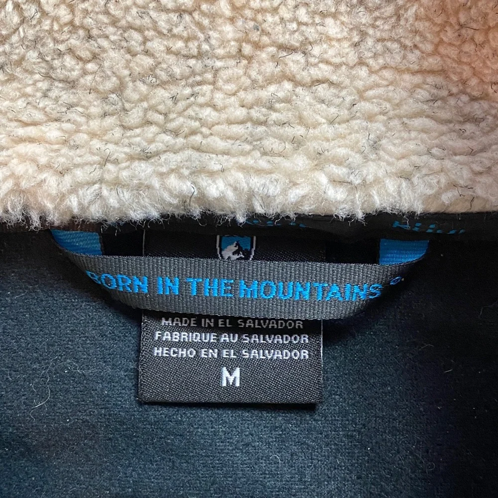 Kuhl mens medium black and brown zip up jacket