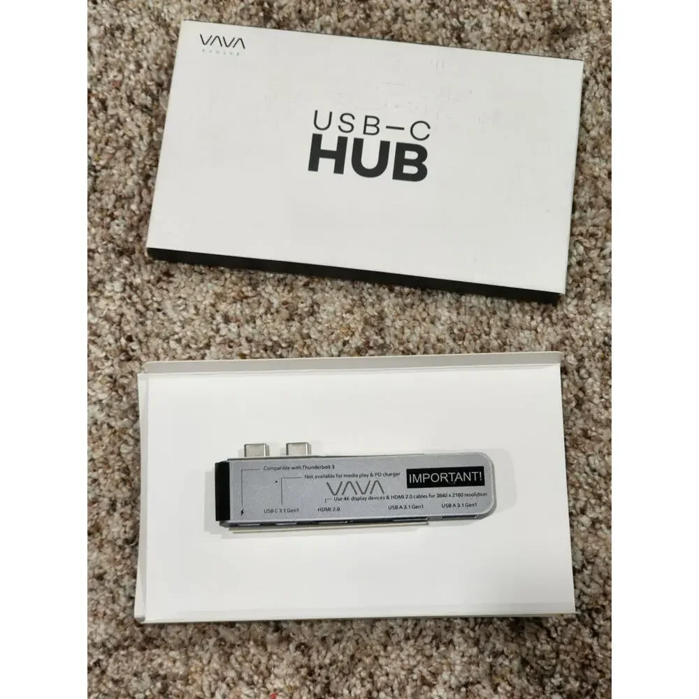 VAVA 5-in-2 USB-C Hub - Transfer, USB-C Port, HDMI Port 2 USB-A Ports