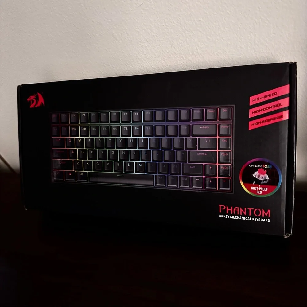 Red Dragon Phantom 84 Key Mechanical Keyboard: NWT