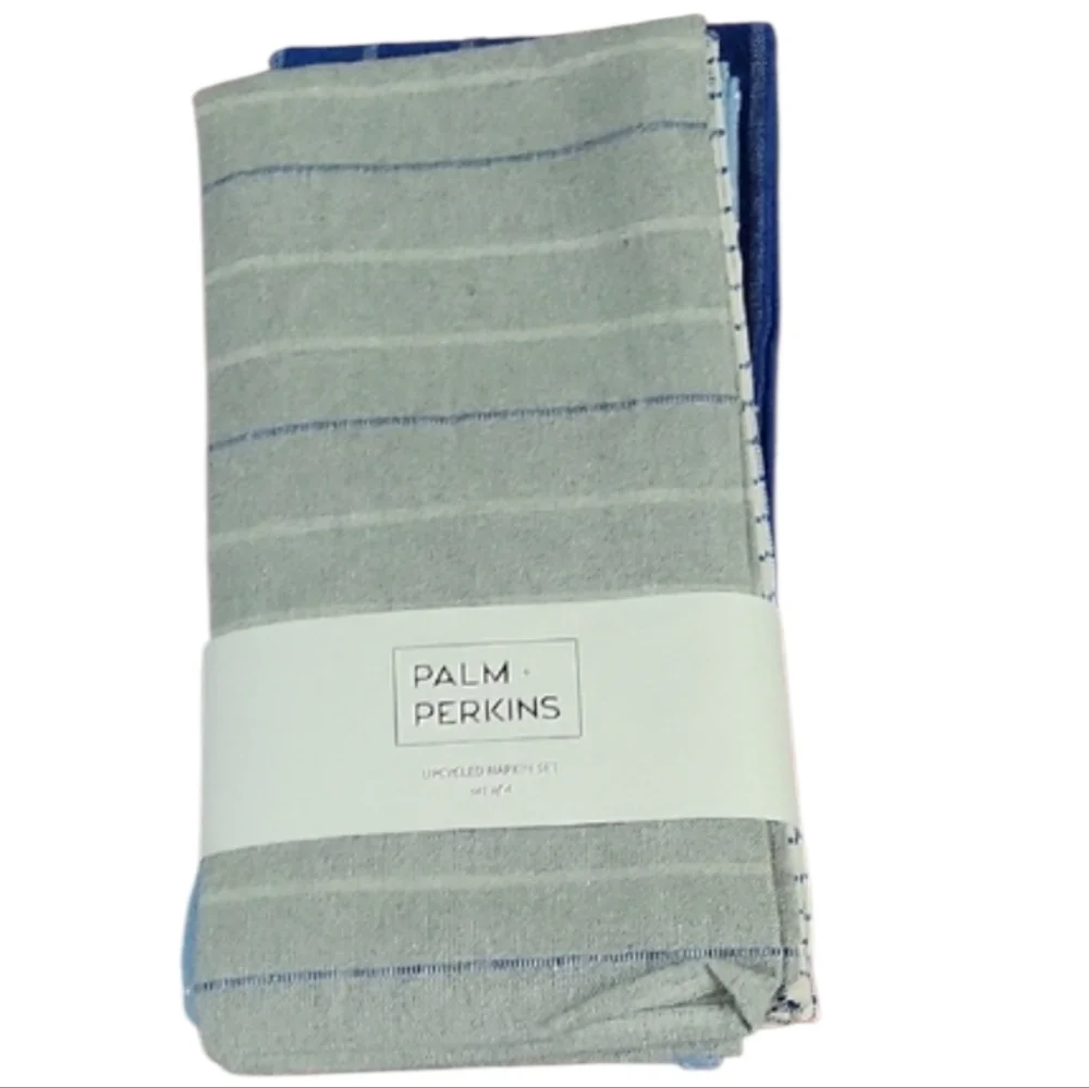 NWT Palm And Perkins Striped Napkin Set