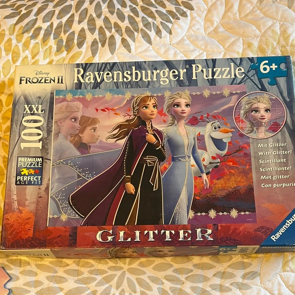 Ravensburger Frozen II Glitter Puzzle with Purple and Blue