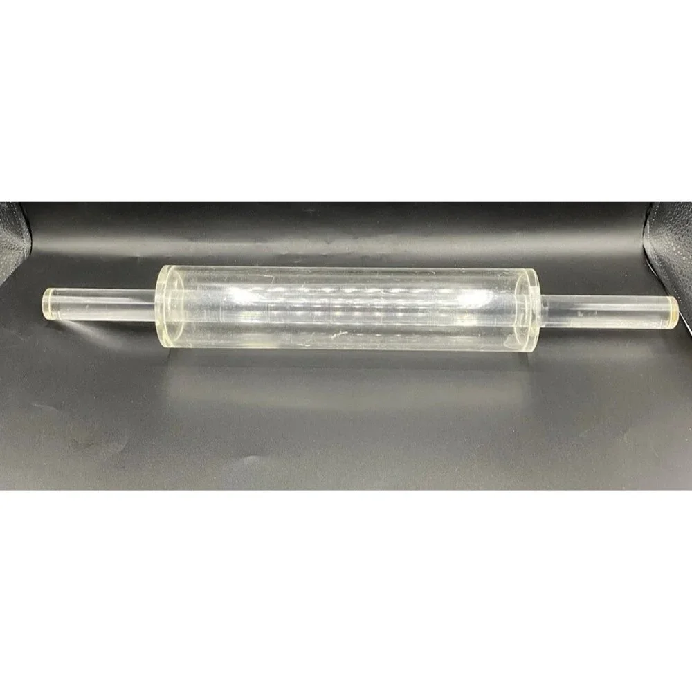 Rialto Clear Acrylic Rolling Pin Made in Italy Vintage Kitchen Baking Tool HTF