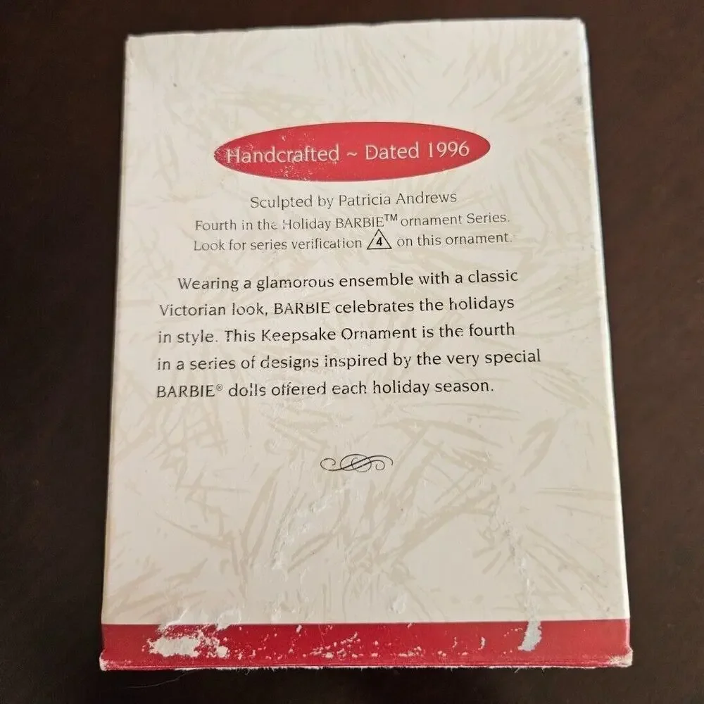 Hallmark Keepsake 1996 HOLIDAY BARBIE 4th in Series Christmas Ornament NIB