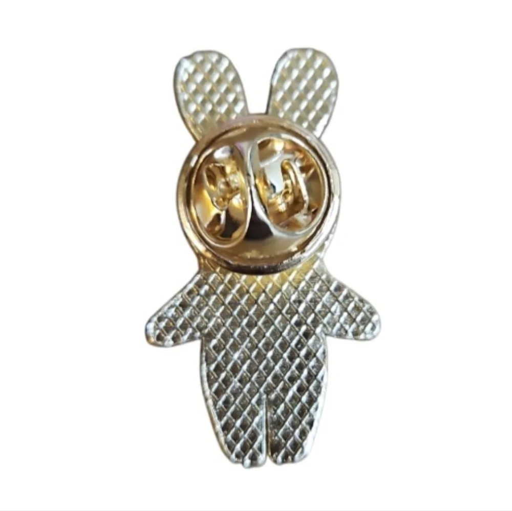 Hand Crafted Valentine's Bunny Pin Enamel Easter Lapel Pin LGBTQA+ Expression