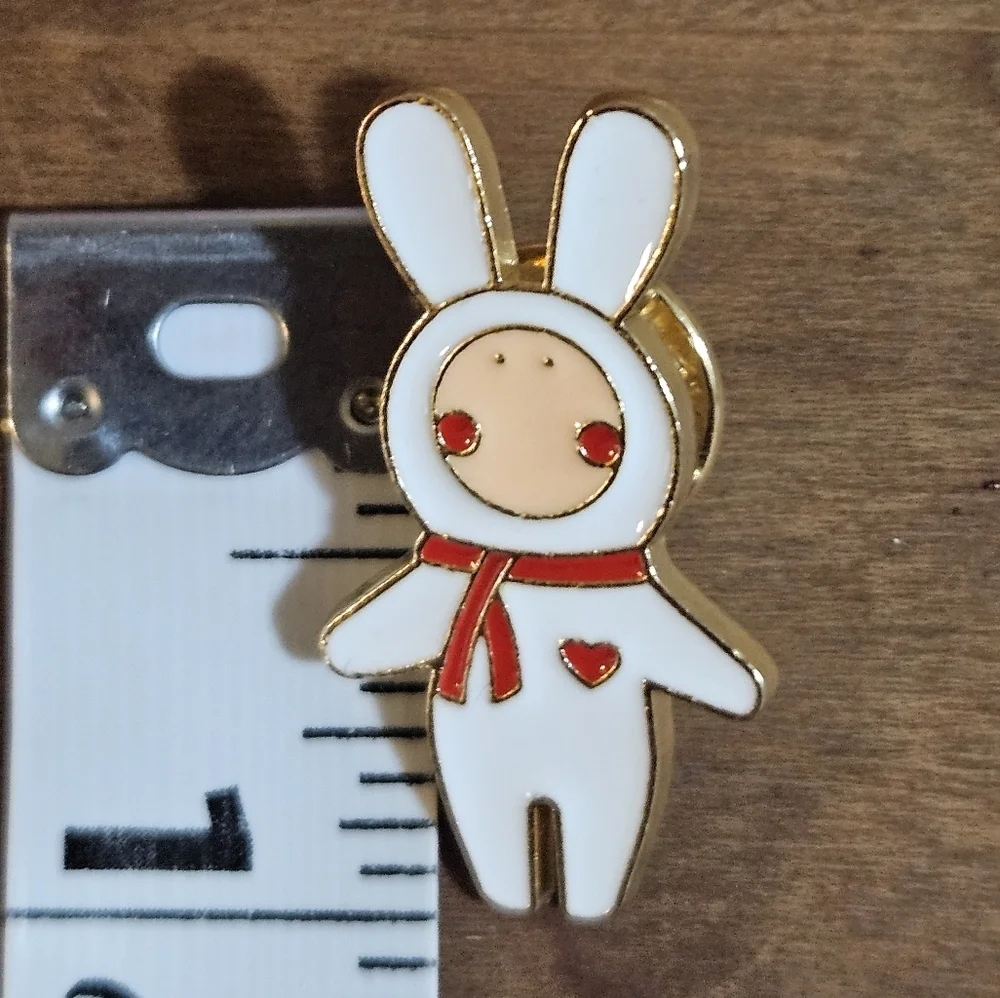 Hand Crafted Valentine's Bunny Pin Enamel Easter Lapel Pin LGBTQA+ Expression