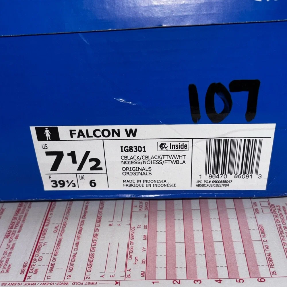 Adidas Falcon 7.5 Women’s Black and White Athletic Shoes