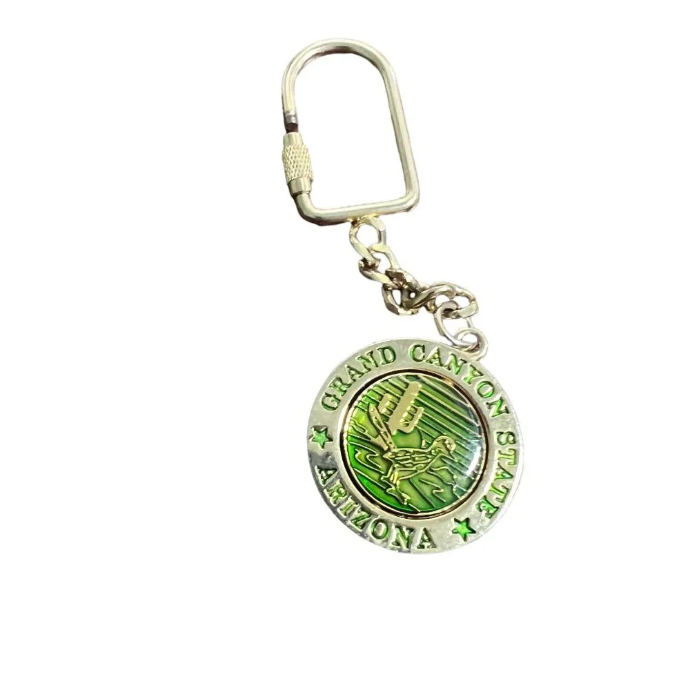Grand Canyon Keychain National‎ Park Key Ring Rotating Fob Souvenir Road Runner