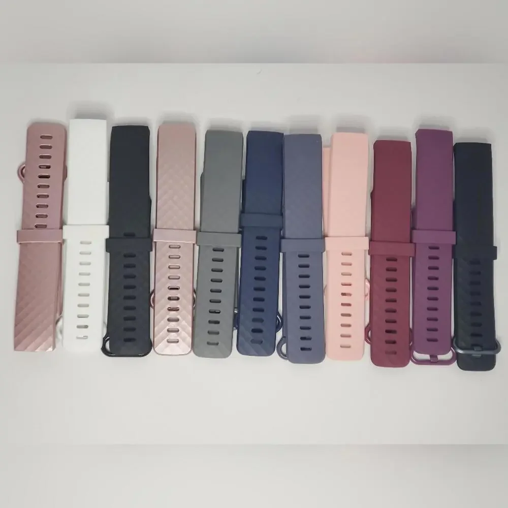 #30 Lot Of 11 Pack Silicone Replacement Wristband Fitbit Charge4/Charge3