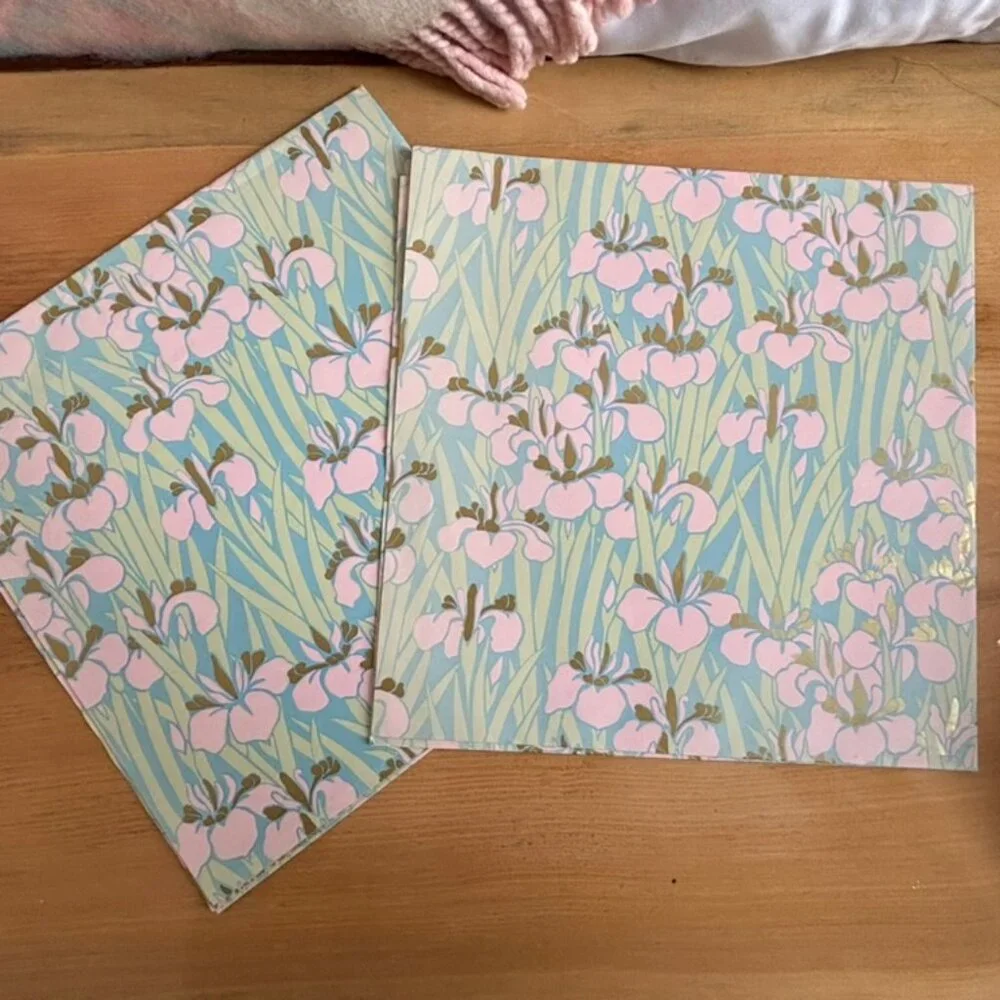 VTG Wrapping Paper Sheets All Occasion Gift Flat Wrap Pink 30”x20”