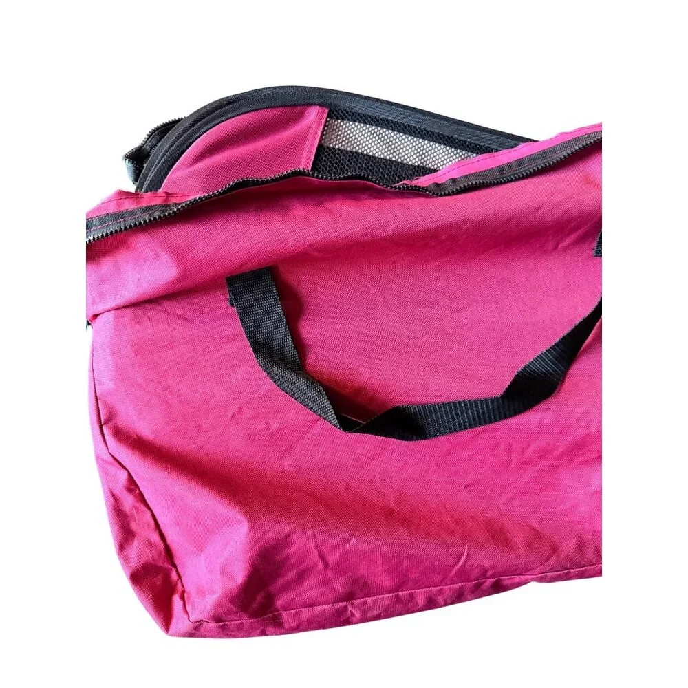 Portable Red & Beige Mesh Dog Playpen/pet playpen With Carrying Case - Doggie Do