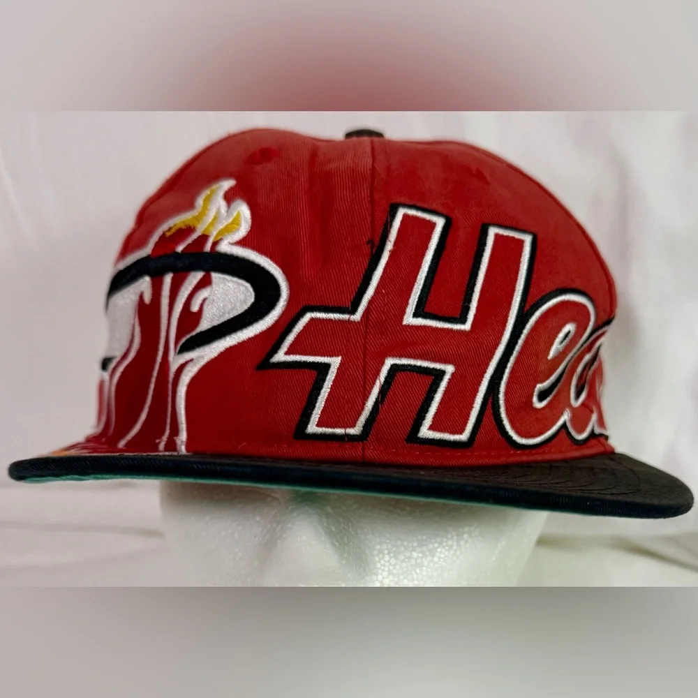 Miami Heat 47 Brand Snap Back Black and Red Hat One Size