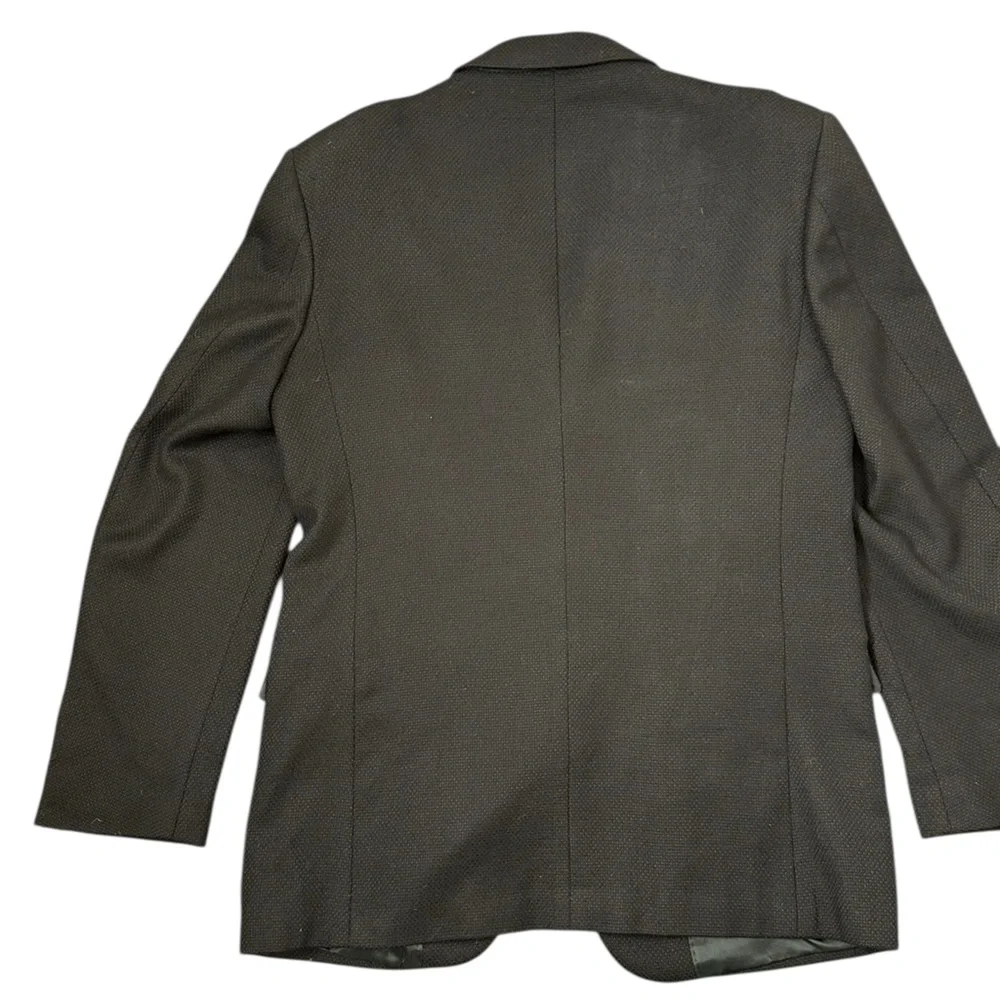 Homme Coture Men's Classic Line Super Lamb premium Black Blazer Made in Italy