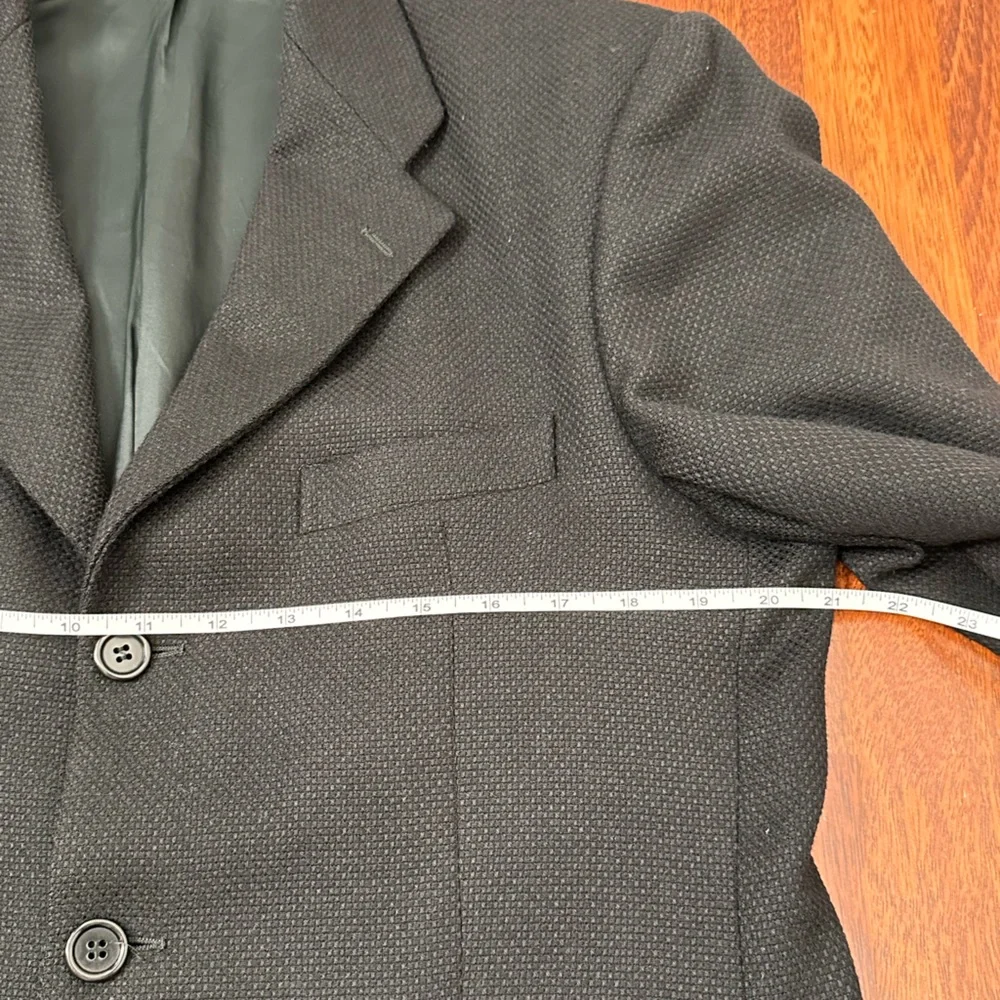 Homme Coture Men's Classic Line Super Lamb premium Black Blazer Made in Italy
