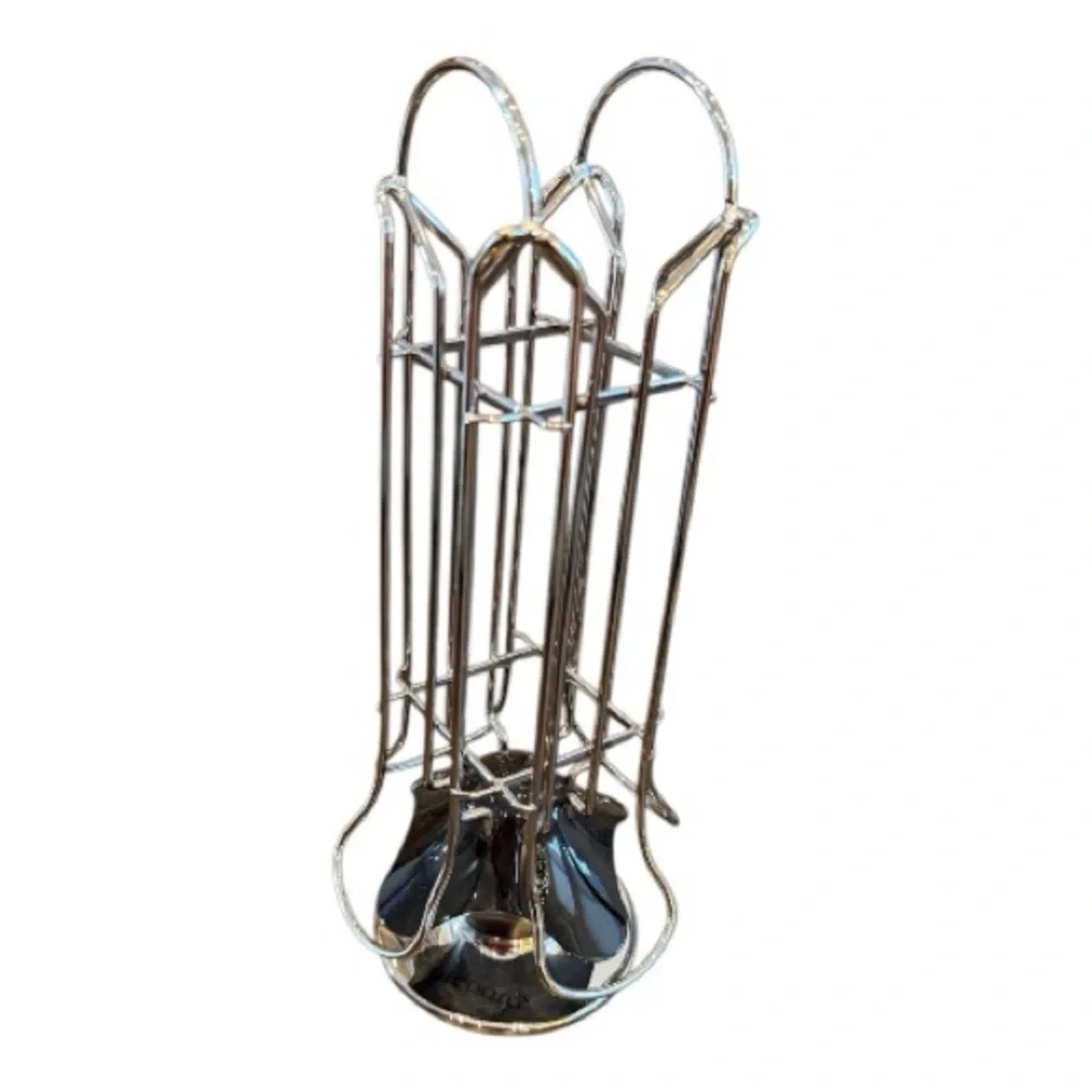 Crate&Barrel Black and Silver Carousel prepara vertuoso pod dispenser carousel