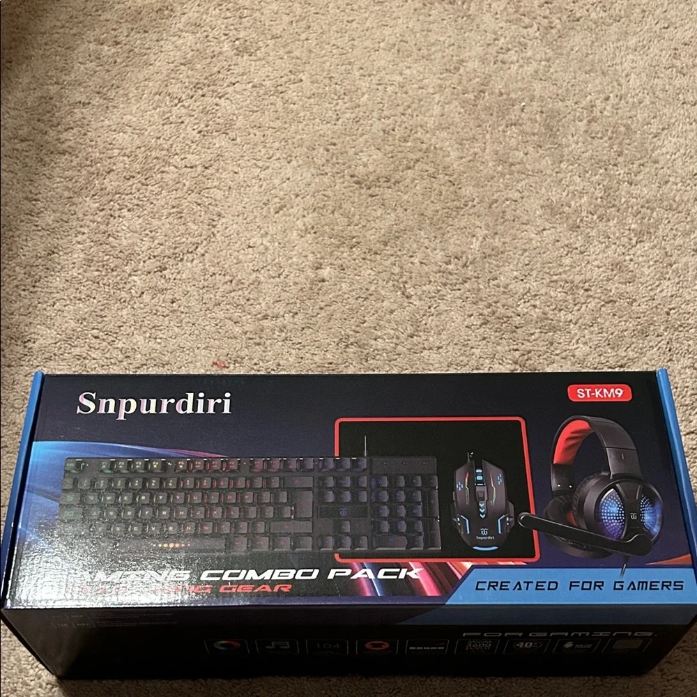 Gaming Keyboard and Headset Combo - Black