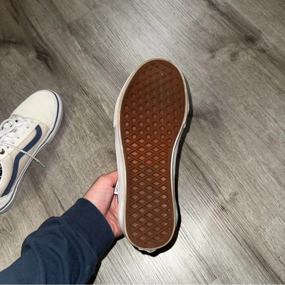 Men’s/Women’s Vans Skate Old Skool cream and blue