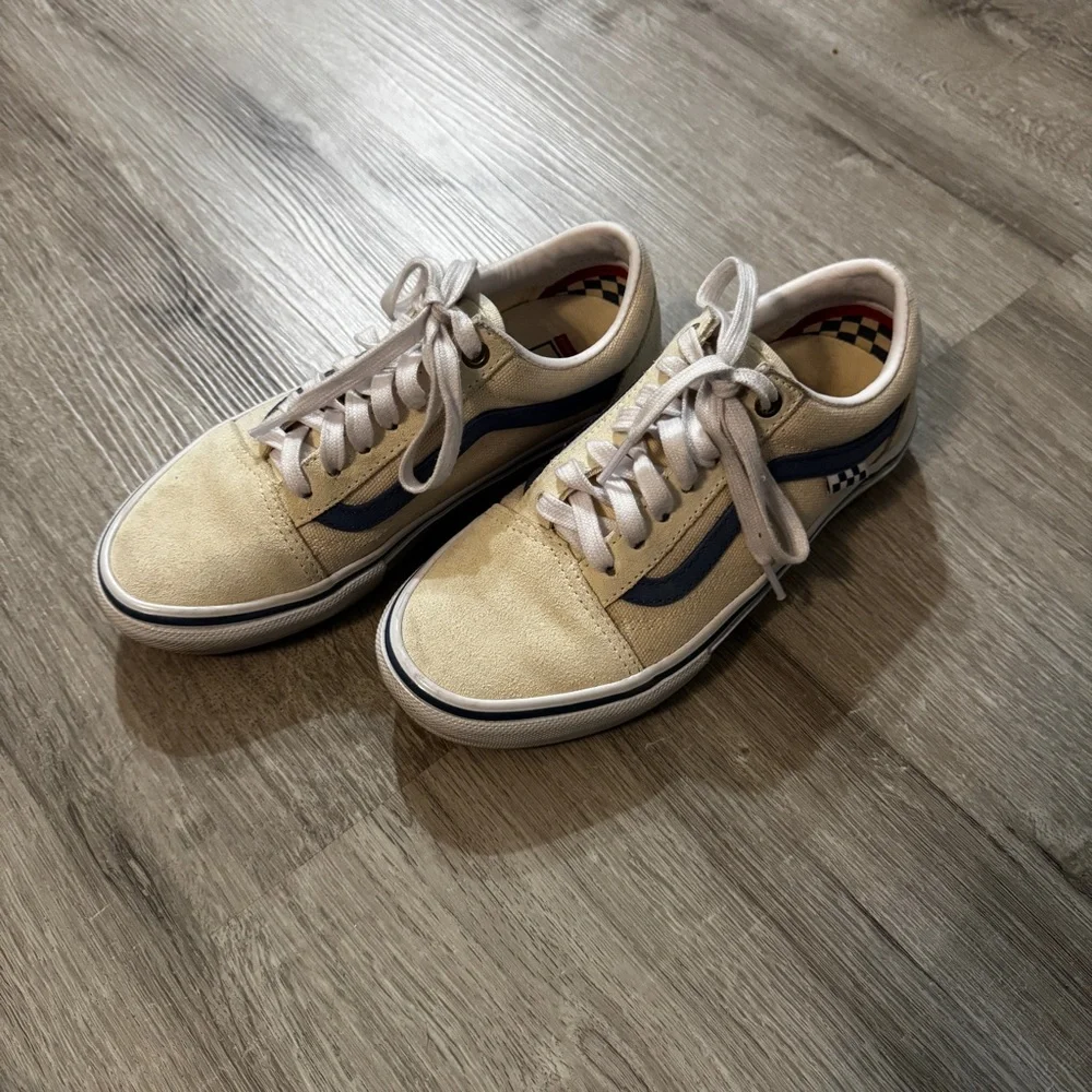 Men’s/Women’s Vans Skate Old Skool cream and blue