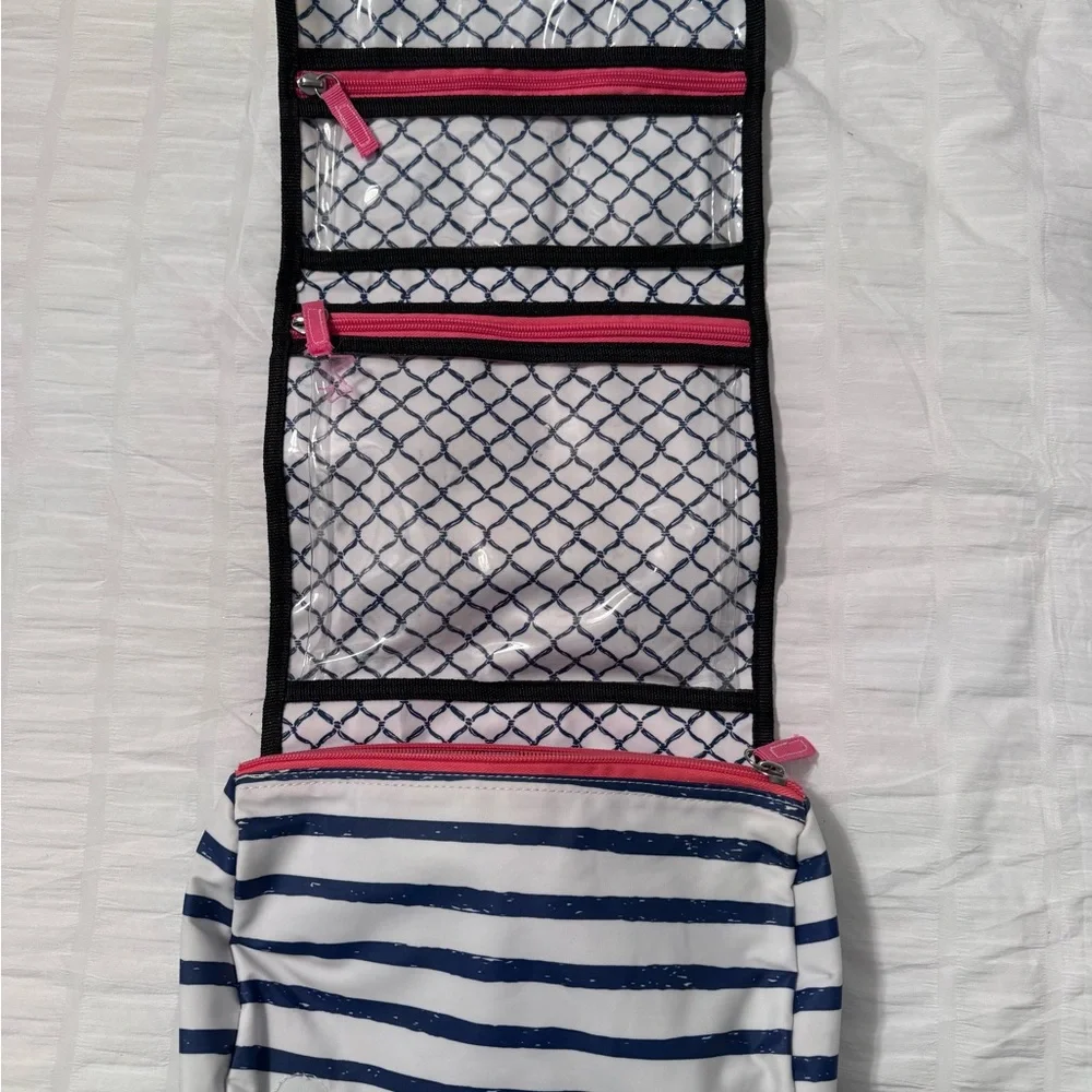 Scout Blue and White Striped Toiletry Bag