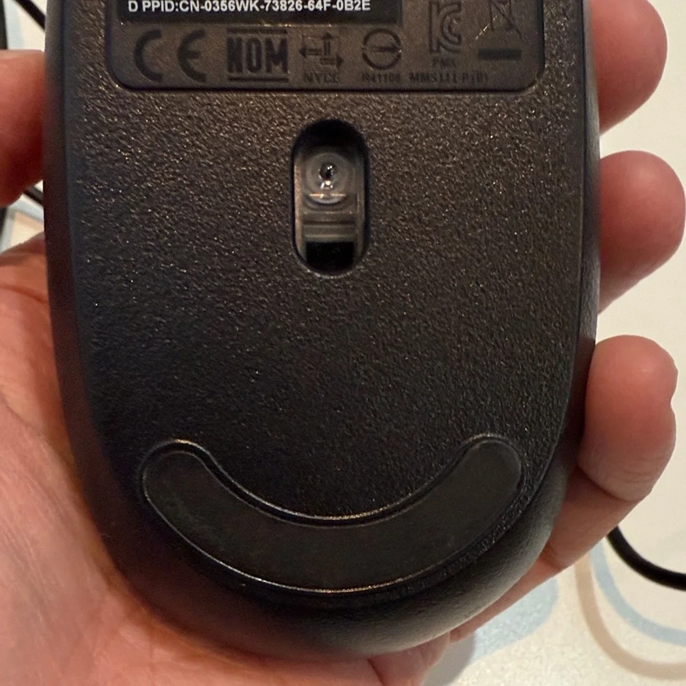 DELL Midnight Black Wired Mouse