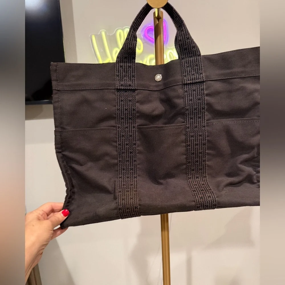 Hermes Sac Fourre Tout MM Cotton Canvas Tote