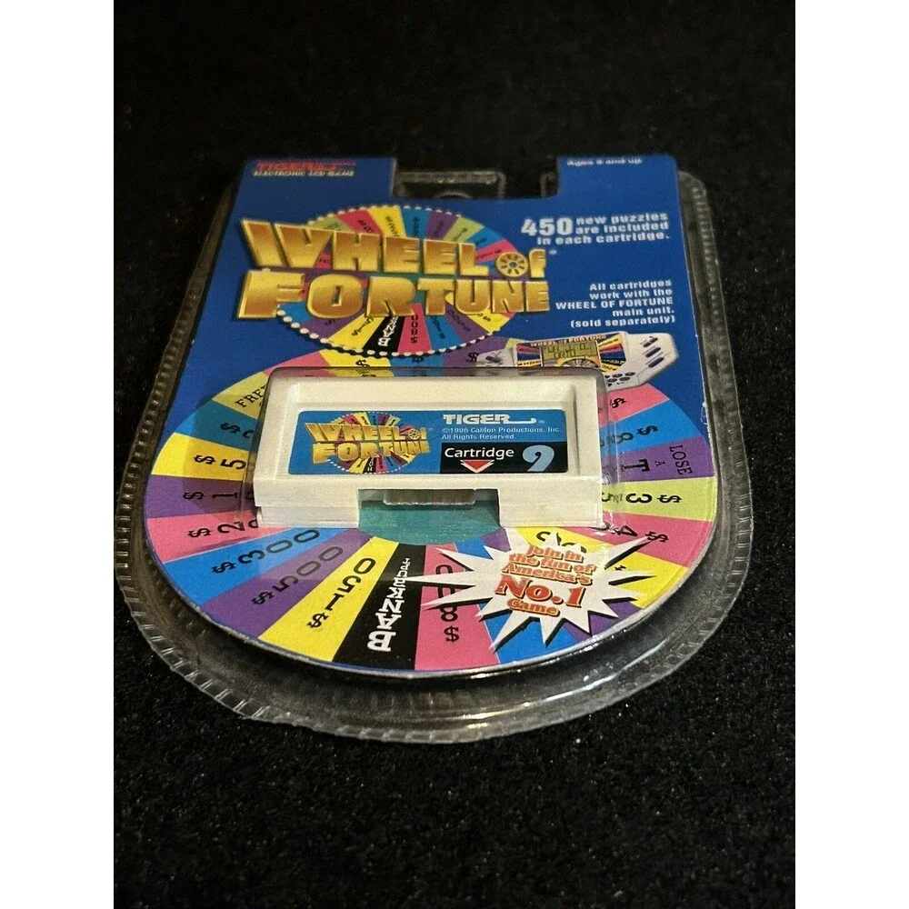 Vintage Wheel Of Fortune Handheld Video Game Cartridge #9 Tiger Sealed B2