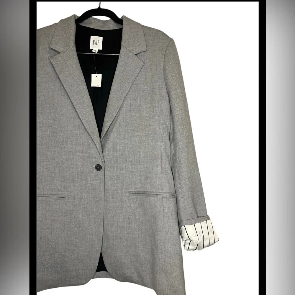 NWT !!! Gap light grey classic blazer size 16Tall