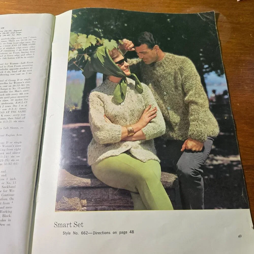 Spinnerin Magazine Volume 166 His and Hers 1963 Knitting patterns Vintage