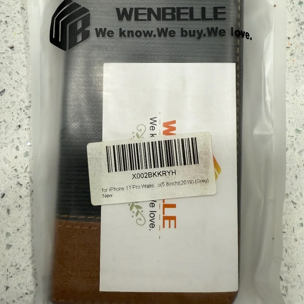 Brand New WenBelle iPhone 11 Pro Wallet Cases (2) - 5.8in - Grey / Brown