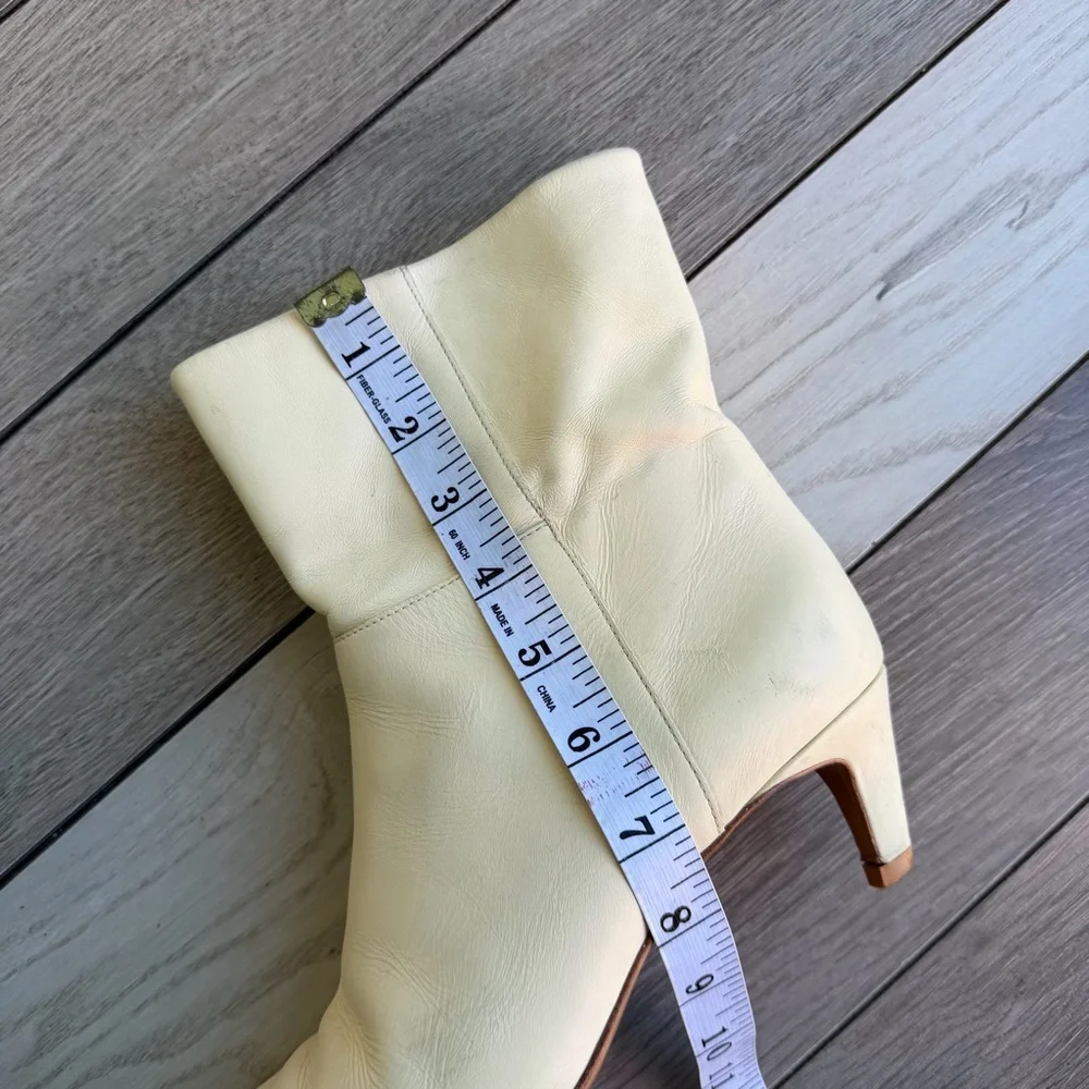 Reformation Ramona Cream Ankle Booties