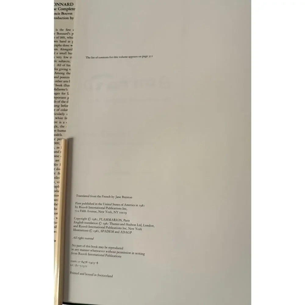 Bonnard: The Complete Graphic Work by Francis Bouvet 1981 Hardcover 536 Illus.