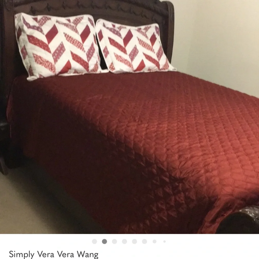 Simply Vera Vera Wang Burgundy Coverlet