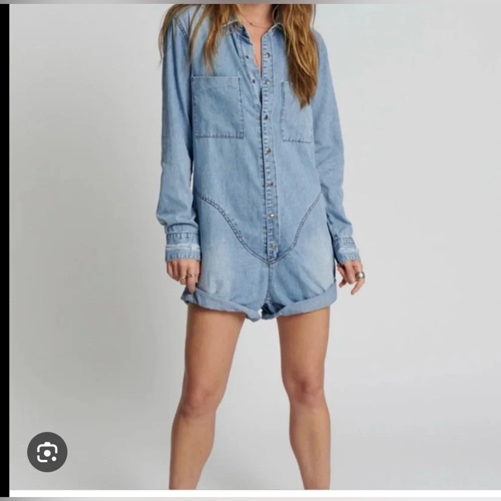 NWT One Teaspoon x Anthropologie Prophecy Denim Jumpsuit Romper Medium