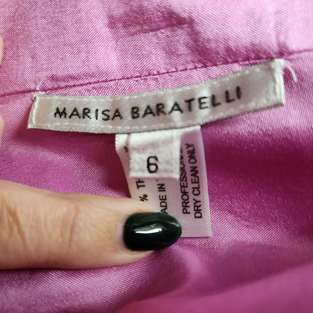 NWOT Marisa Baratelli 100% Thai Silk Jacket Pink