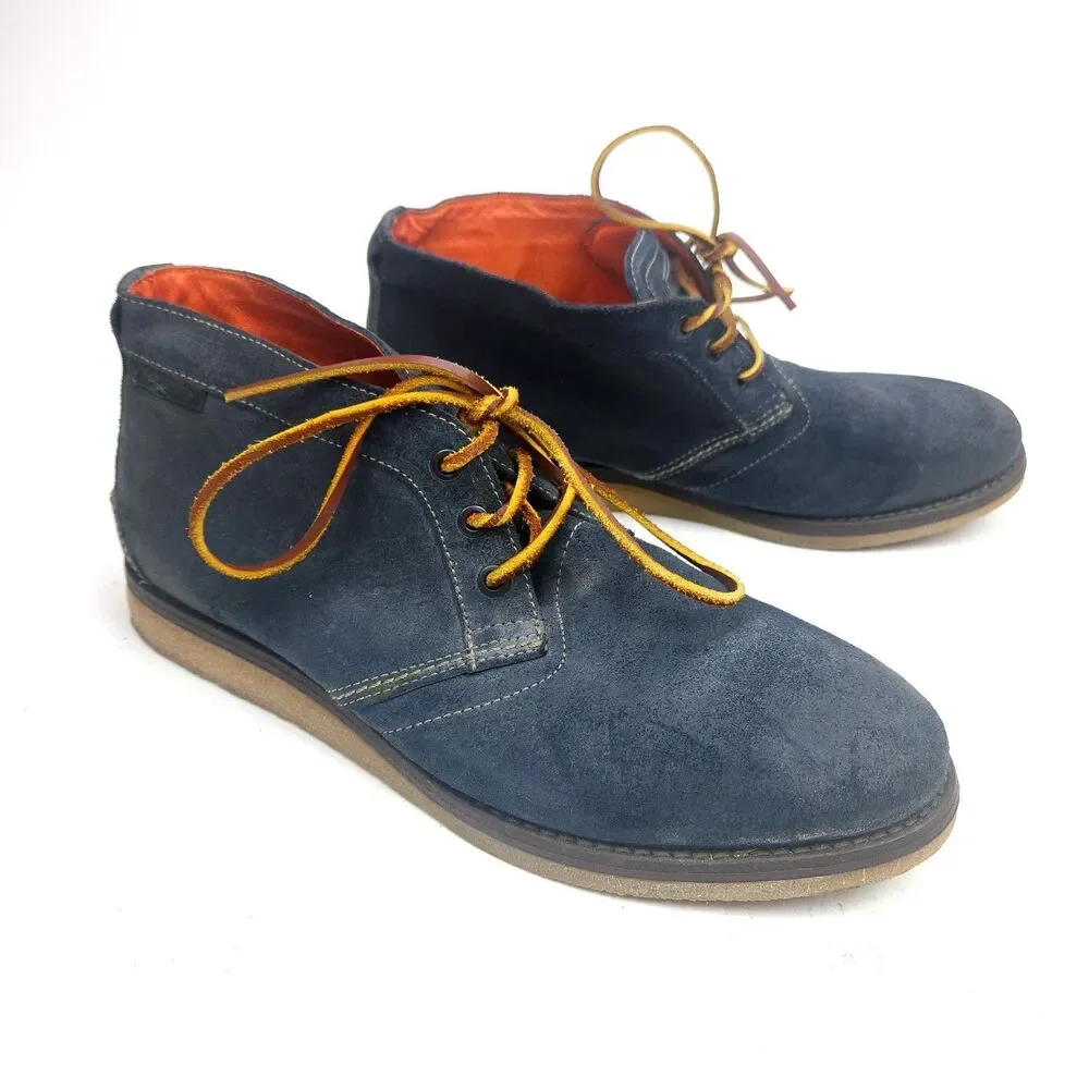 1883 by Wolverine Mens Julian Chukka Boot, Blue Suede, Size 10.5