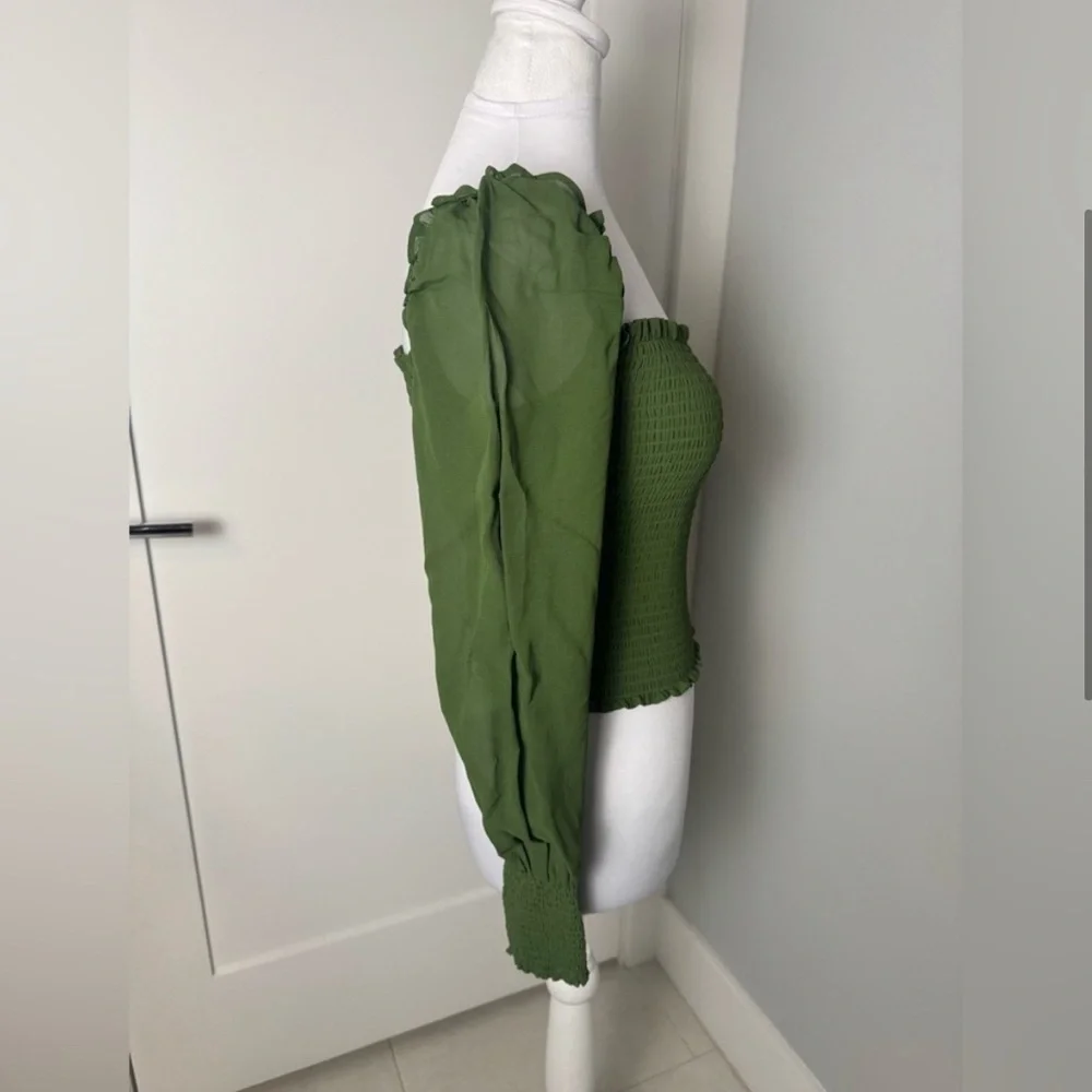 Reformation green smocked