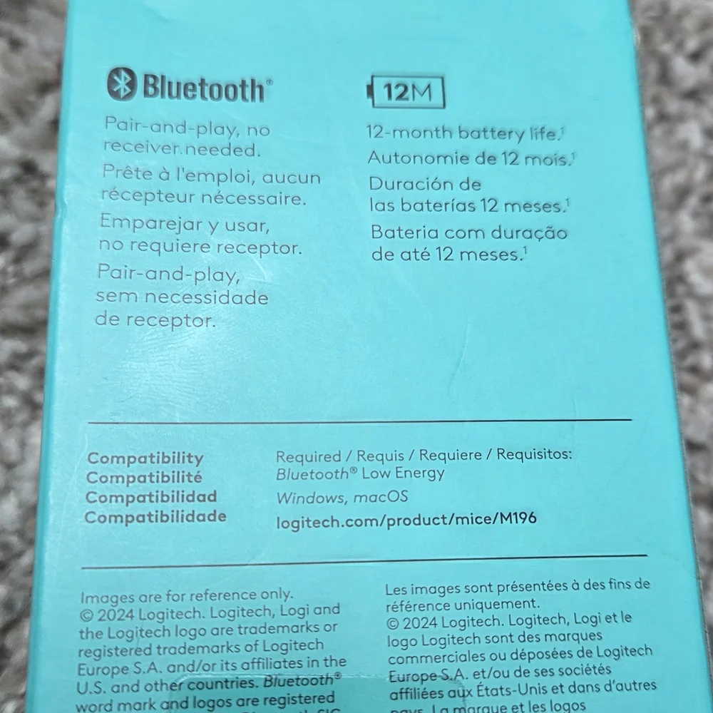 Logitech Bluetooth Mouse in Teal