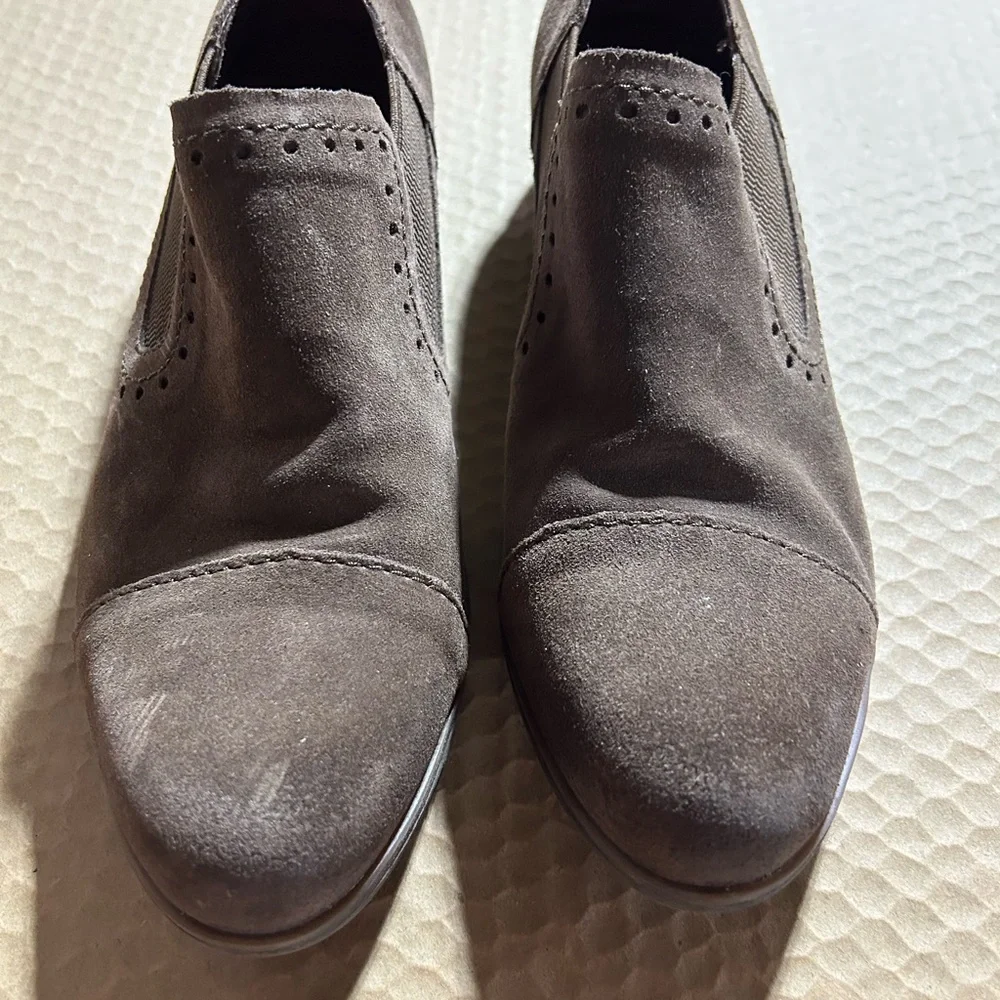 Kork-Ease Brown Suede Ankle Booties