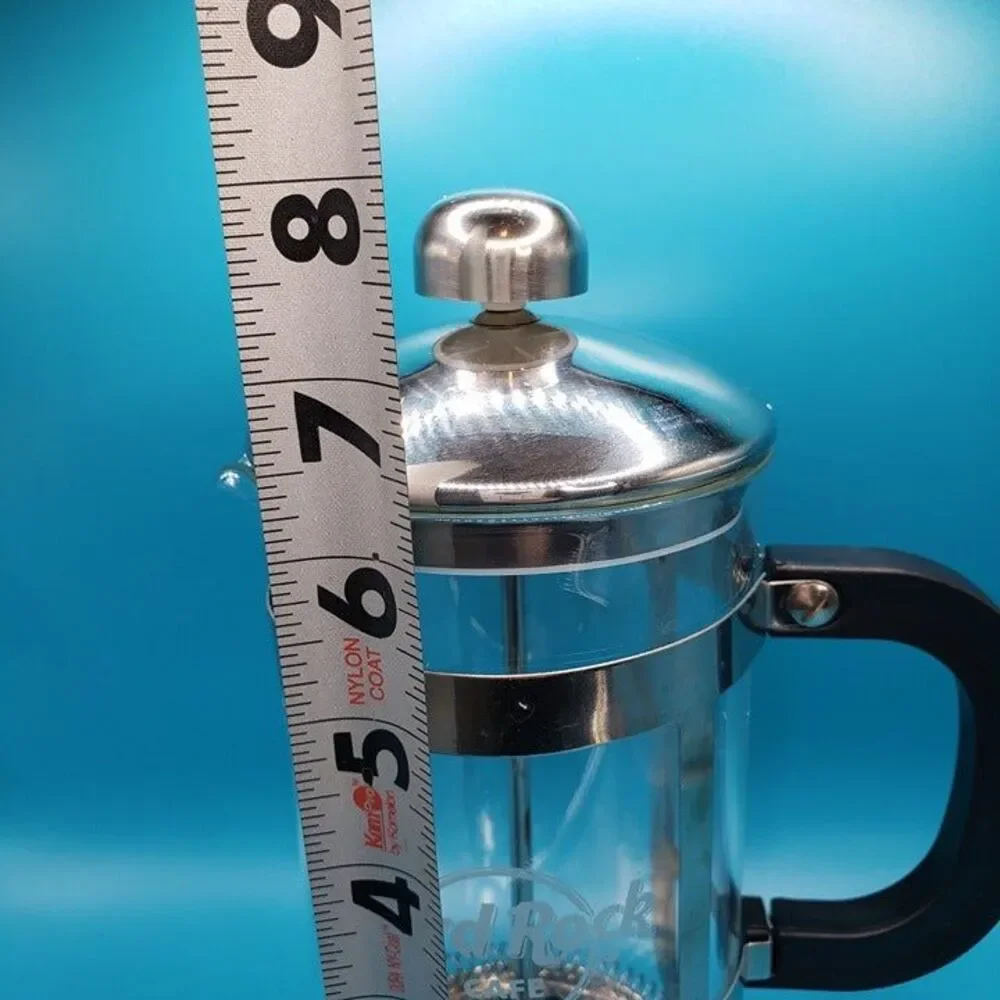 Hard Rock Cafe Maui Glass French Press Coffee Maker Carafe Souvenir