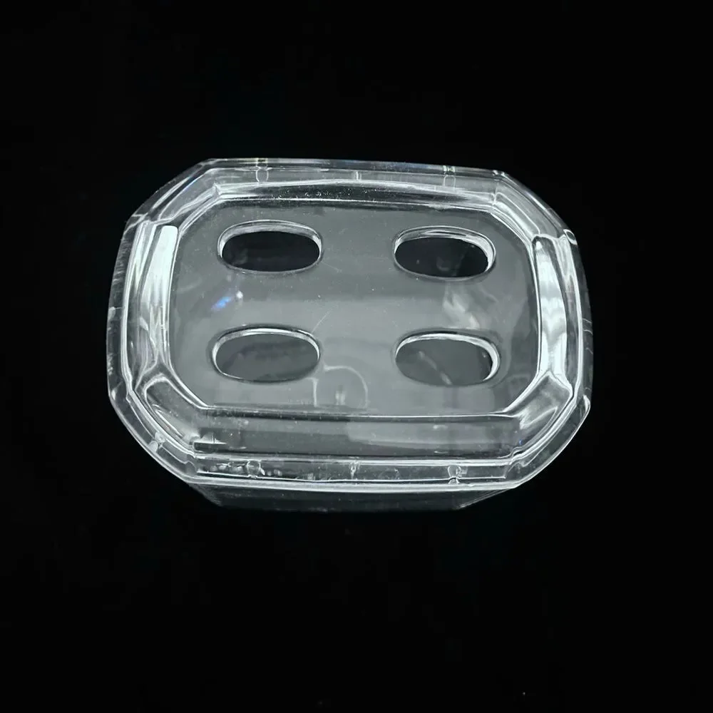 Jewel Cut Acrylic Toothbrush Holder with Lid Vintage Container Store