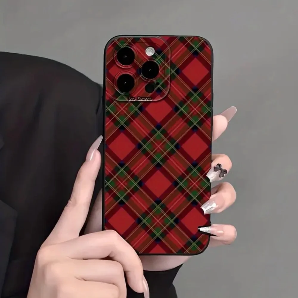 Plaid Red and Black Phone Case 16E