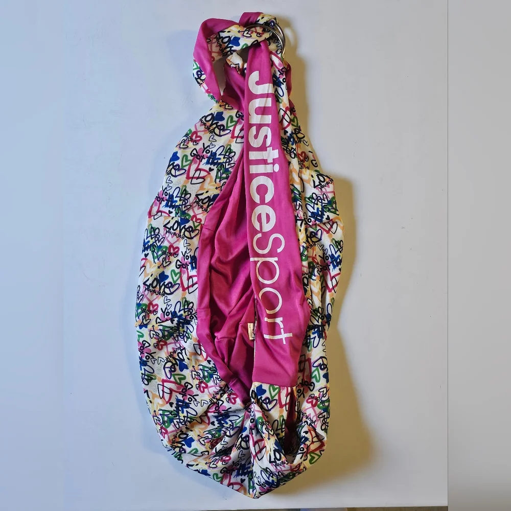 Dog Cat Small Pet Sling Carrier Bag Colorful Graffiti Print JUSTICE Up To 12 Lbs