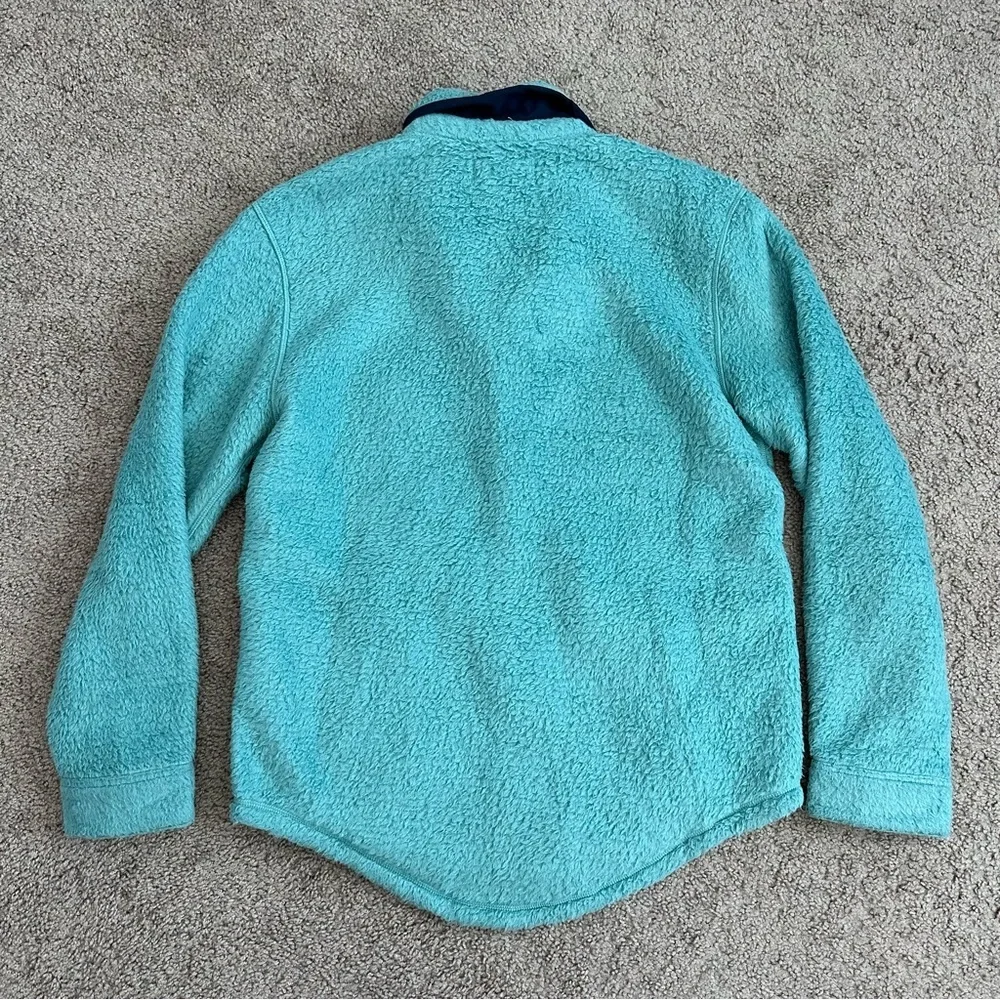 Outerknown Skyline Fleece Sherpa Shirt Jacket Mens XL Blue