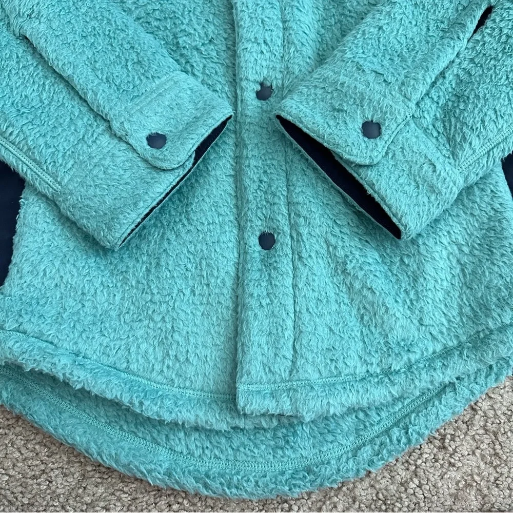 Outerknown Skyline Fleece Sherpa Shirt Jacket Mens XL Blue
