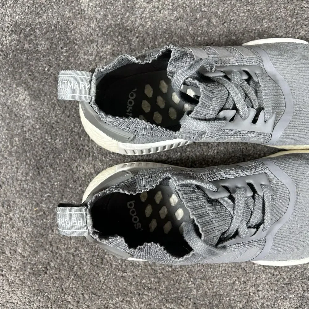 Adidas Boost NMD R1 Primeknit BY8762 Women's Size 8.5 France Grey Running Shoes